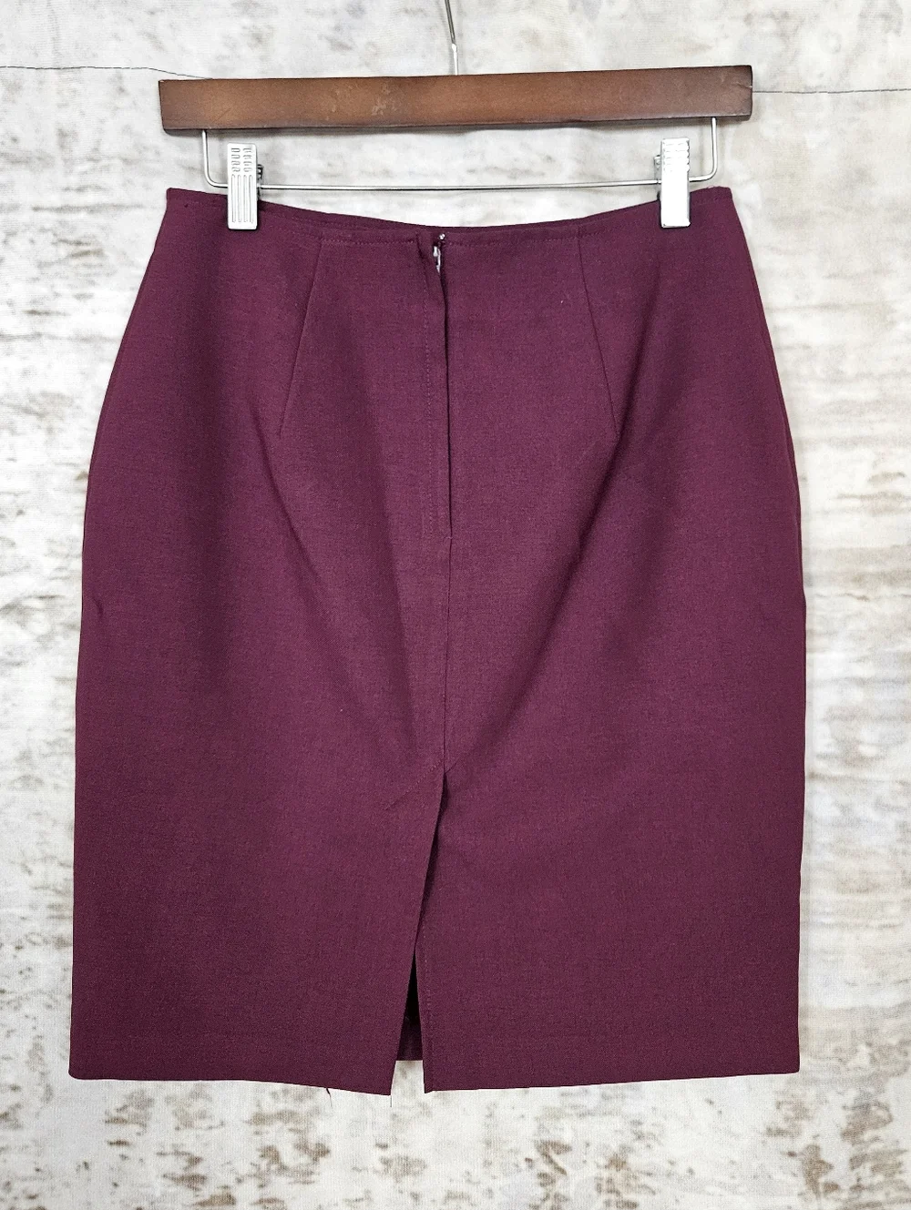 Vintage XOXO Skirt Y2K Plum Purple Mid Rise Pencil Skirt S 90s Office Secretary
